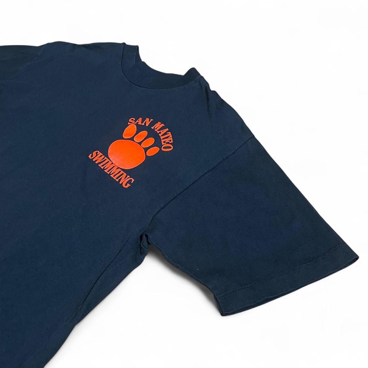 Hanes Vintage San Mateo Bear Cats Swimming Tee - Size L Size US L / EU 52-54 / 3 - 5 Thumbnail