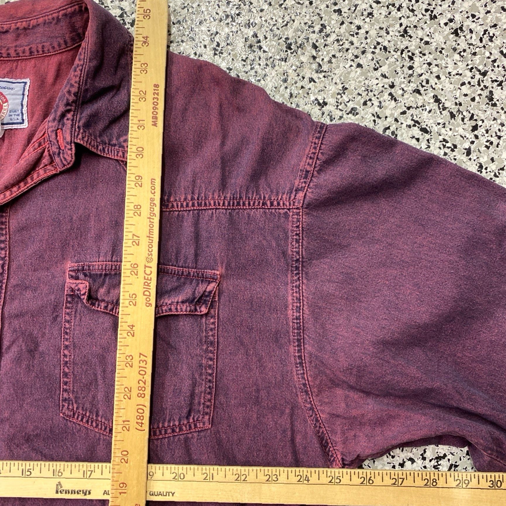 Vintage VINTAGE J D Drover Denim Shirt Western Pearl Snap Button-Up 2XL Mens Purple Cotton Denim Heavyweight Size US XXL / EU 58 / 5 - 3 Thumbnail