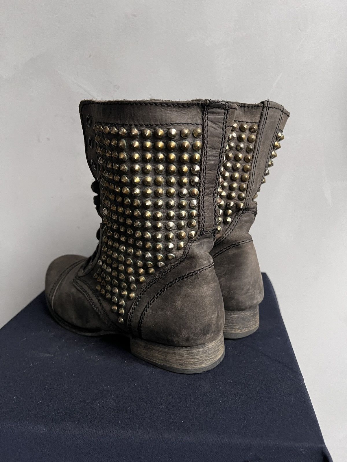 A.S.98 Studded Brown Combat Boots Women’s 38 Punk Vintage style Size US 8 / IT 38 - 8 Thumbnail