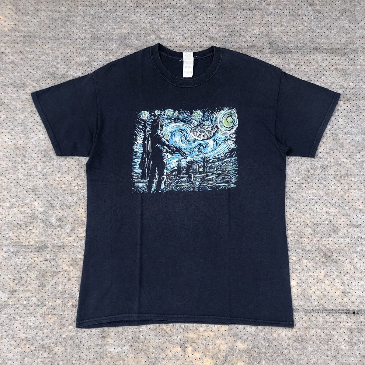 Vintage Parody art Van Gogh "Starry Wars" Tee Size US L / EU 52-54 / 3 - 4 Thumbnail