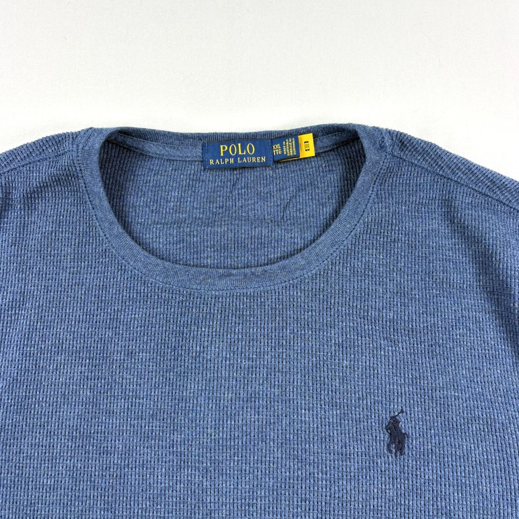 Polo Ralph Lauren Polo Ralph Lauren Sweatshirt Men 2XL Blue Waffle Knit Thermal Crew Neck Pullover Shirt Regular Size 2XL Mens Size US XXL / EU 58 / 5 - 2 Thumbnail