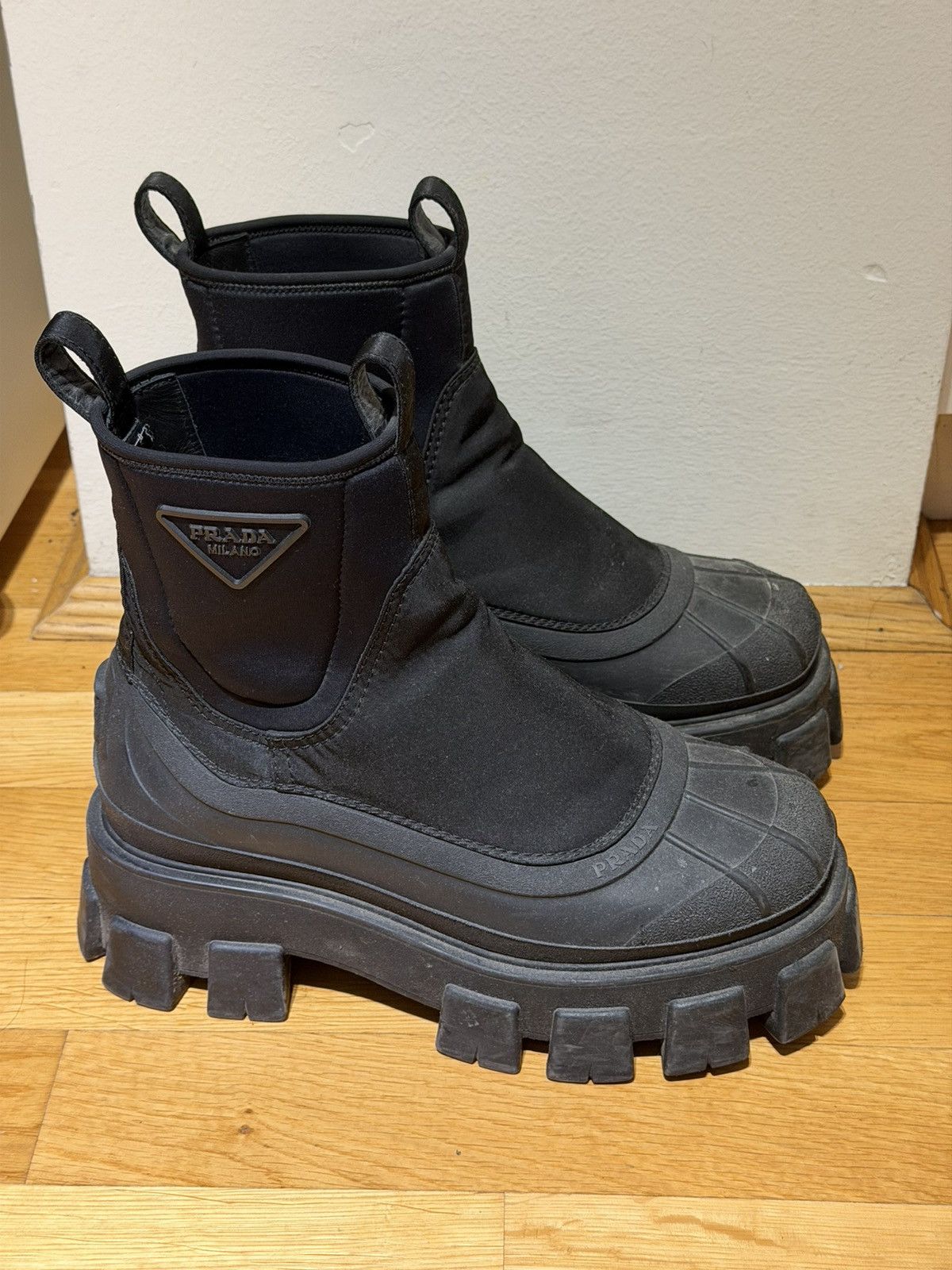 Prada Prada Nylon Monolith Boot Size US 6.5 / EU 39-40 - 1 Thumbnail
