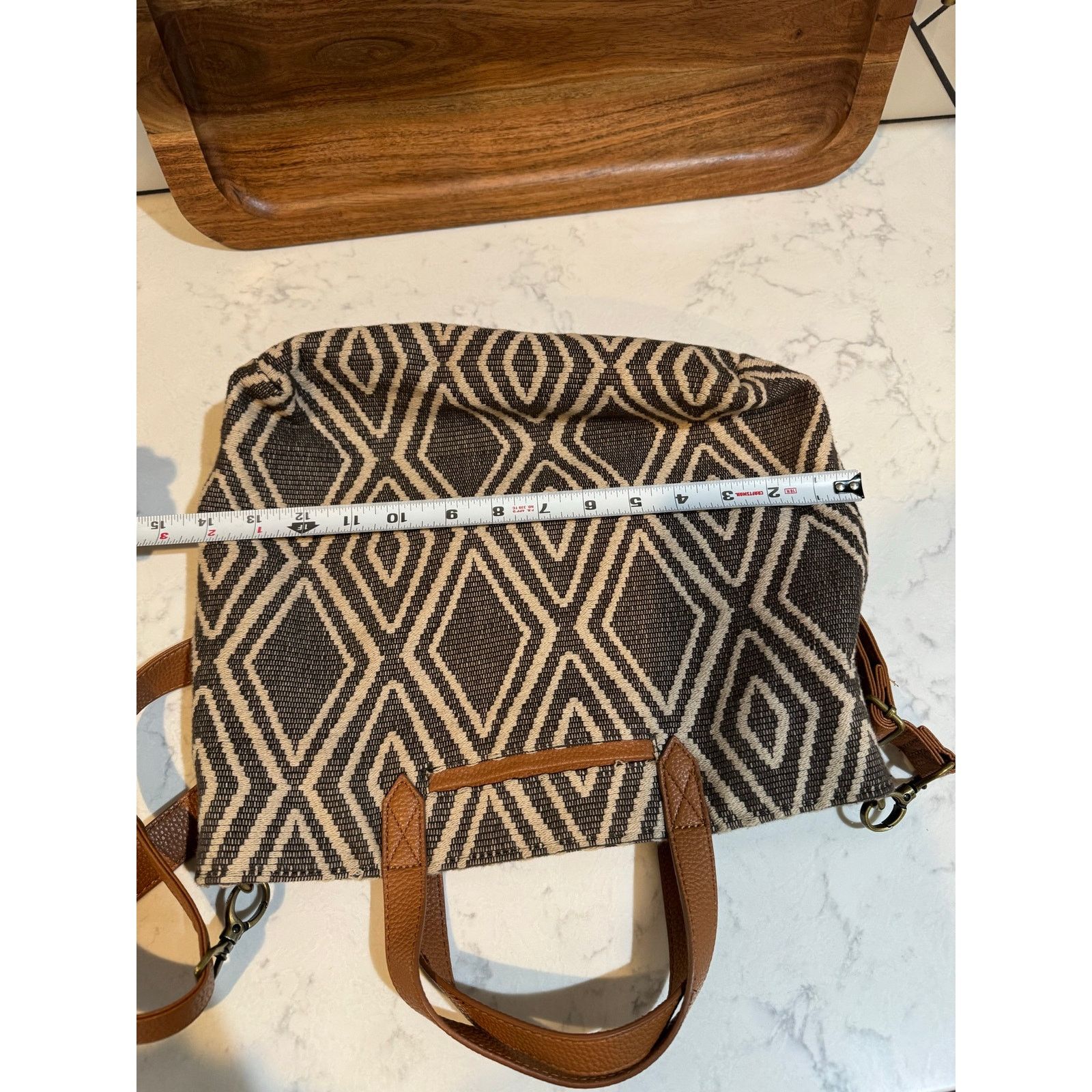 Other Thirty-One Gifts geometric diamond woven crossbody tote bag Size ONE SIZE - 14 Thumbnail
