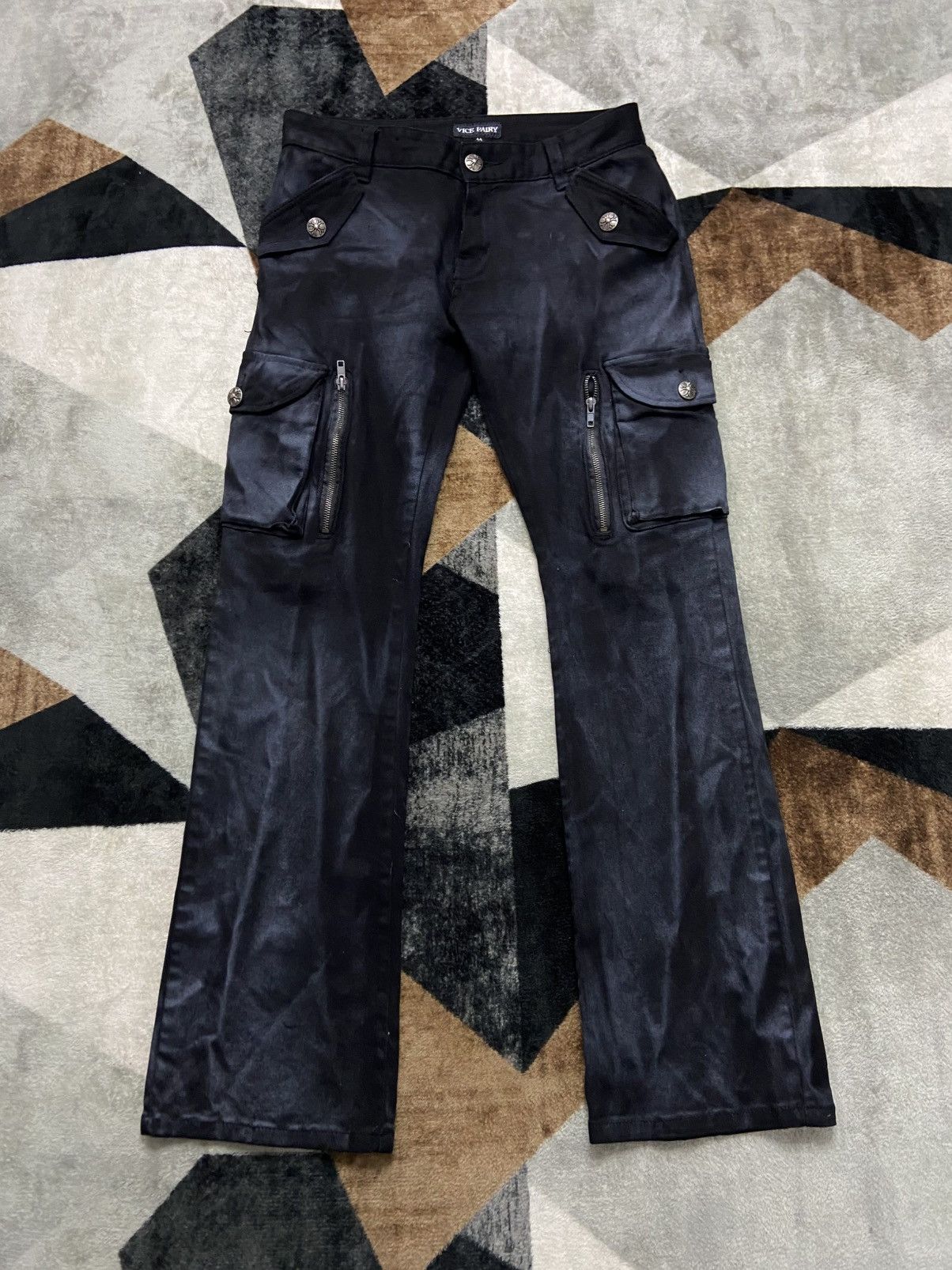 Hysteric Glamour Vice Fairy Y2K Japanese Flared Cargos Pattern Size US 31 - 1 Thumbnail