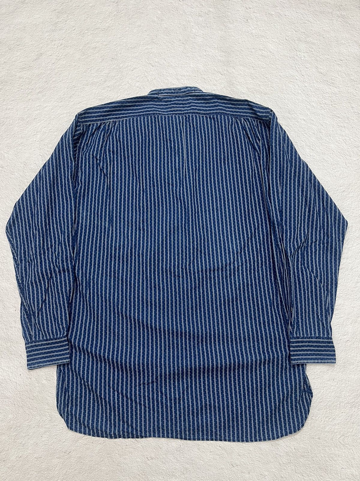 RRL Ralph Lauren 2000s RRL Double RL Pattern Hickory Stripe Collar Ls Shirt Size US L / EU 52-54 / 3 - 2 Thumbnail