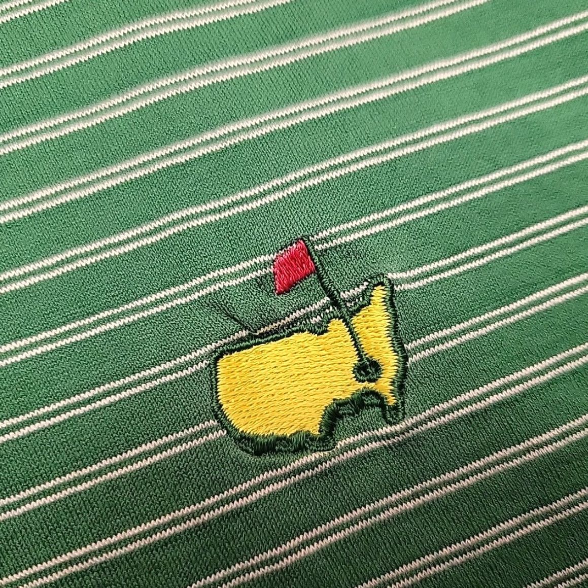Vintage VINTAGE Amen Corner Polo Mens L Green Stripe Masters Golf Logo Pima Cotton Casual Size US L / EU 52-54 / 3 - 7 Thumbnail