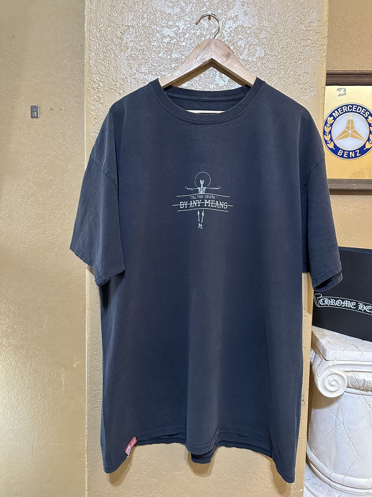 Japanese Brand × Vintage faded Y2K Till The Death Skeleton T Shirt Punk 2XL Size US XXL / EU 58 / 5 - 2 Thumbnail