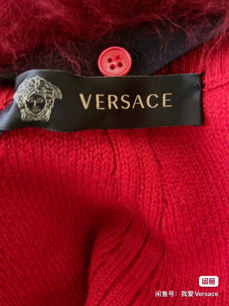Versace Versace Wool knit jacket with a new large fur collar Size XL / US 12-14 / IT 48-50 - 7 Thumbnail