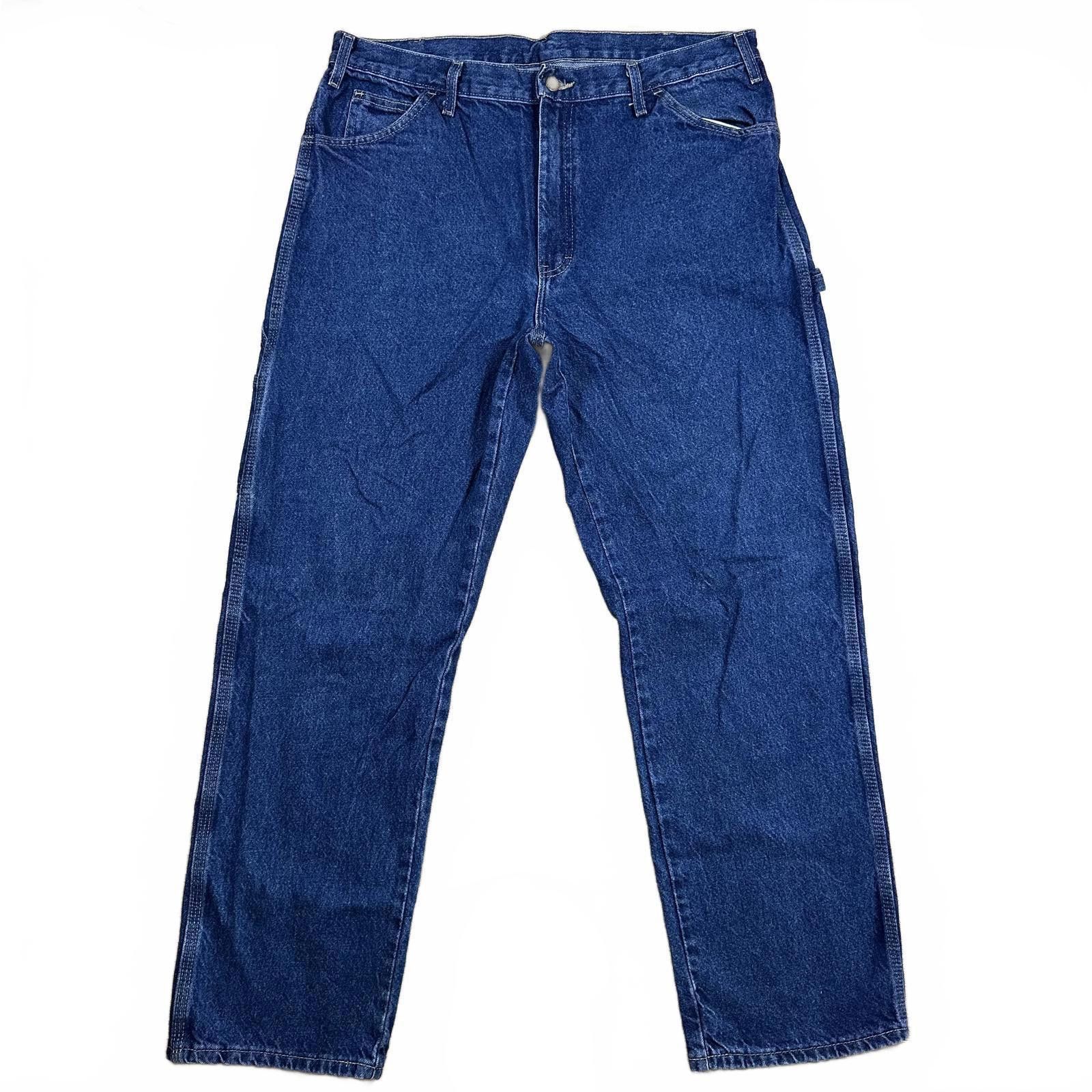 Dickies Dickies Men's Carpenter Pants 36x32 Blue Denim Workwear Size US 36 / EU 52 - 2 Thumbnail