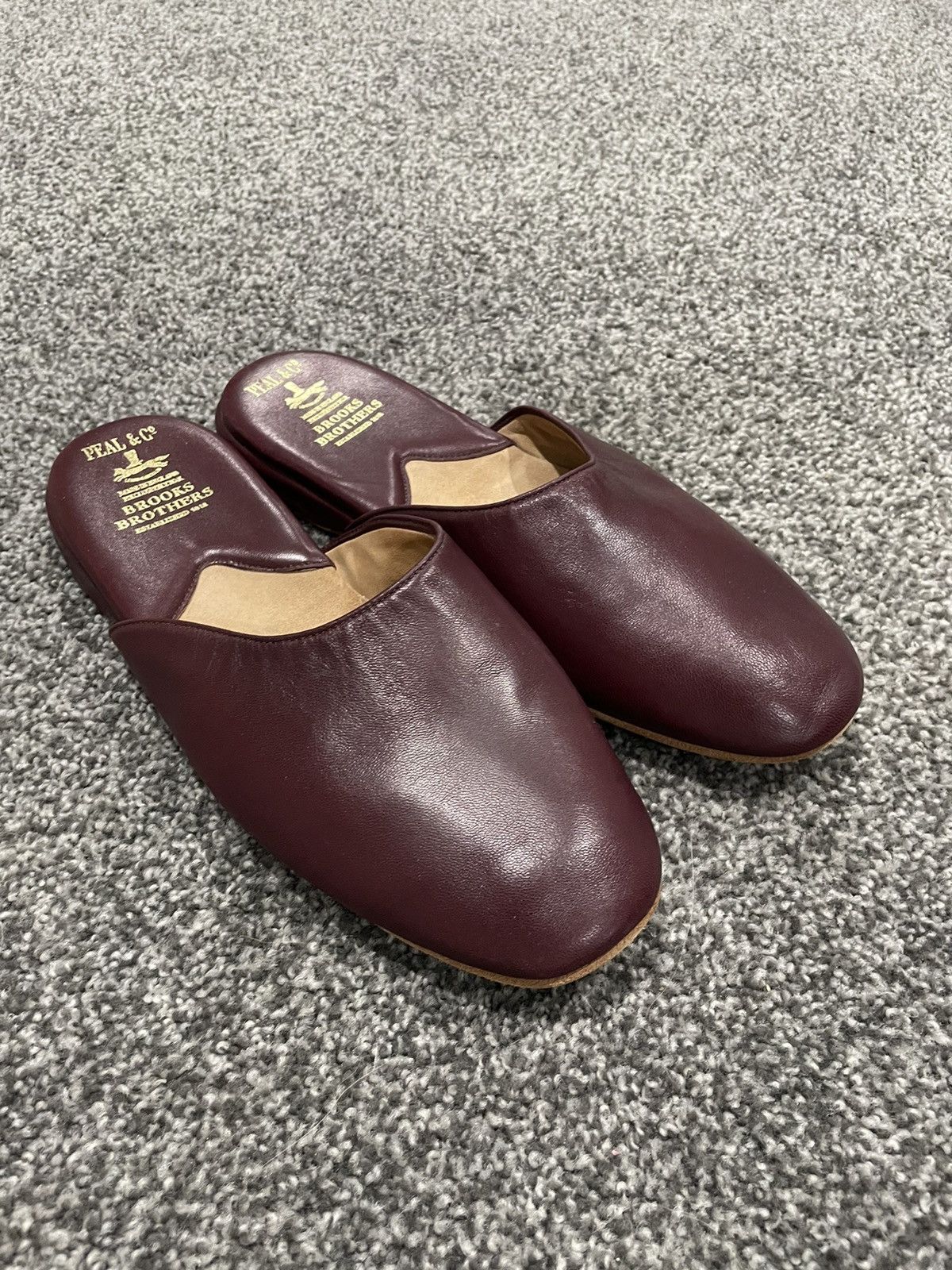 Brooks Brothers / Peal & Co Nappa Backless Slippers / 10