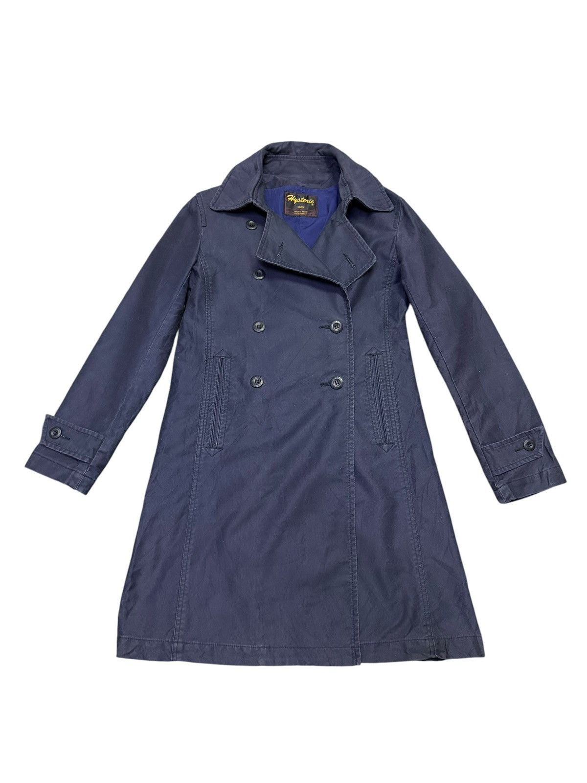 Hysteric Glamour Hysteric Glamour Navy Blue Trench Coat Size S / US 4 / IT 40 - 1 Thumbnail