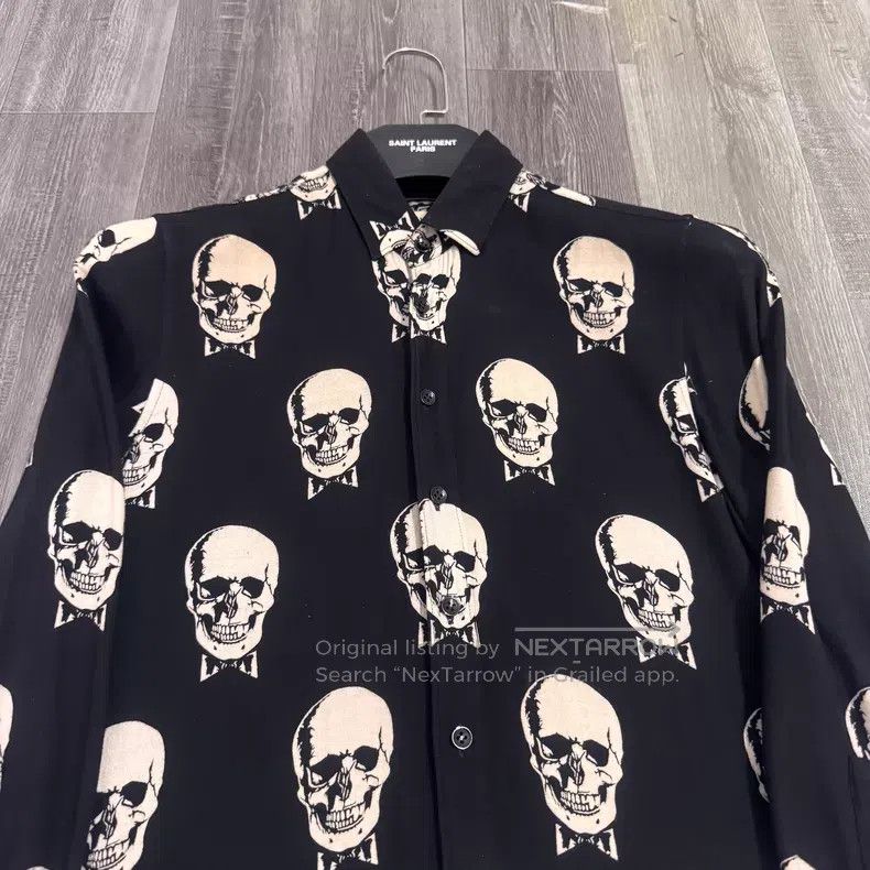 Saint Laurent Paris Saint Laurent Paris Skull Shirt F40 i Size S / US 4 / IT 40 - 3 Thumbnail