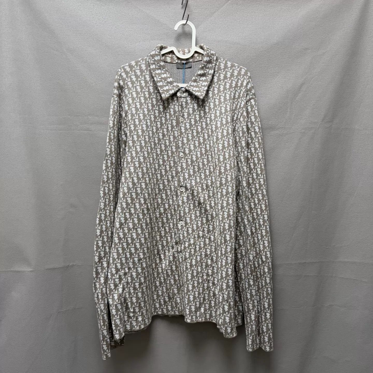 Dior Dior Oblique Allover Monogram Knit Shirt Jacket XL Size US XL / EU 56 / 4 - 1 Thumbnail