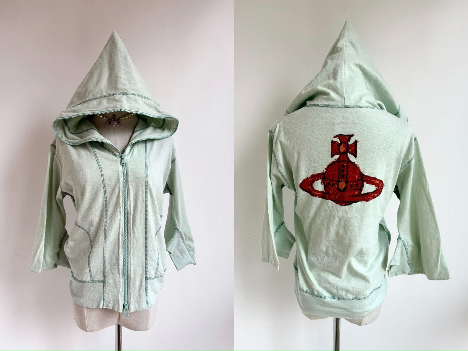 Vivienne Westwood Vivienne Westwood Mint Green Hoodie Size M / US 6-8 / IT 42-44 - 1 Thumbnail