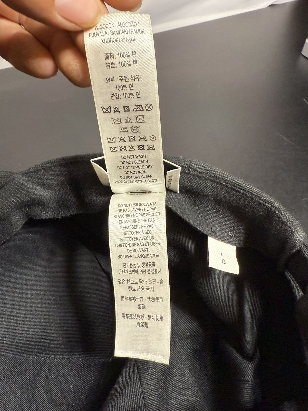 Burberry Authentic Burberry Monogram Motif Cap Cotton Large Black Size 46 - 13 Thumbnail