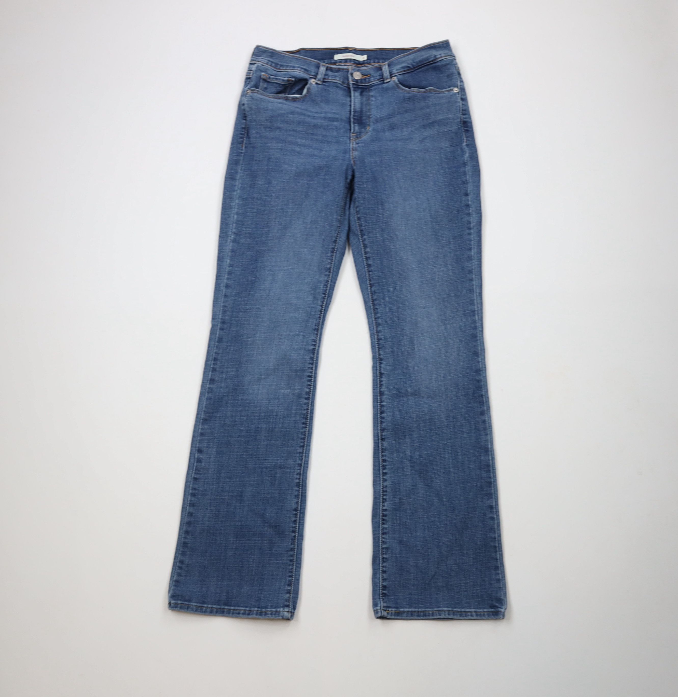 Levi's × Vintage Vintage Y2K Levis Stretch Flared Bootcut Denim Jeans Size 30" / US 8 / IT 44 - 1 Thumbnail