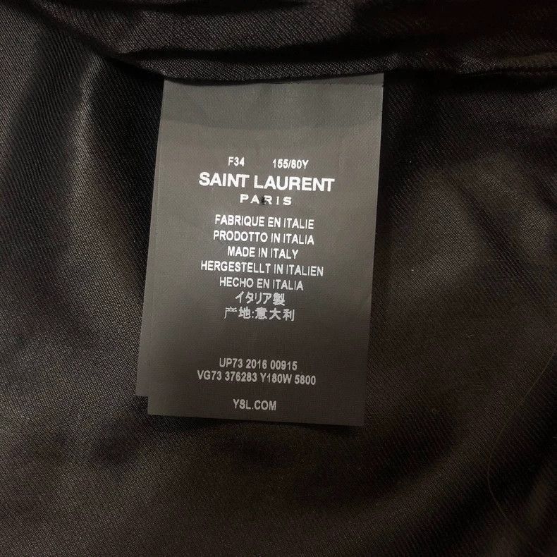 Saint Laurent Paris Saint Laurent Paris Pink patchwork baseball jacket-2508 Size US XS / EU 42 / 0 - 6 Thumbnail
