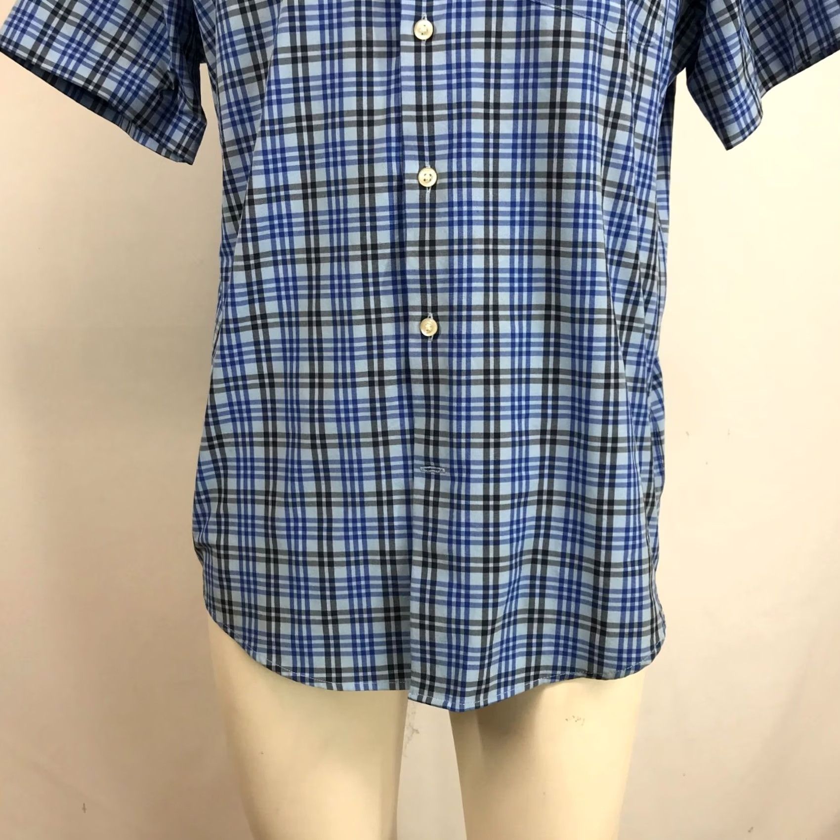 Peter Millar PETER MILLAR Mens Medium Blue Short Sleeve Button Collared Shirt w/Pocket Size US M / EU 48-50 / 2 - 3 Thumbnail