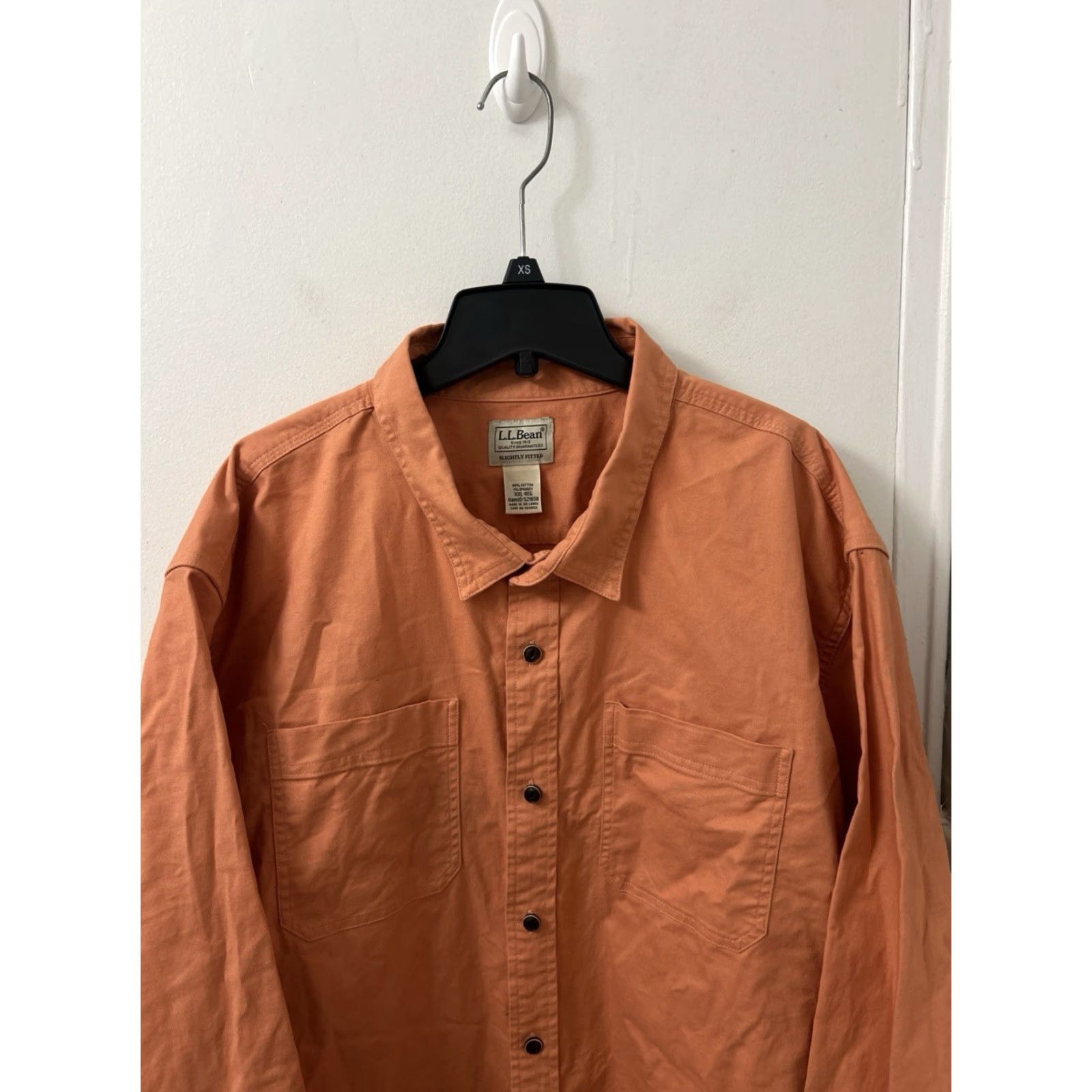 Vintage LL Bean Twill Shirt Mens 2XL Orange Button-Up L/S Casual Modern Fit Beanflex Pocketed - Mens Size US XXL / EU 58 / 5 - 2 Thumbnail