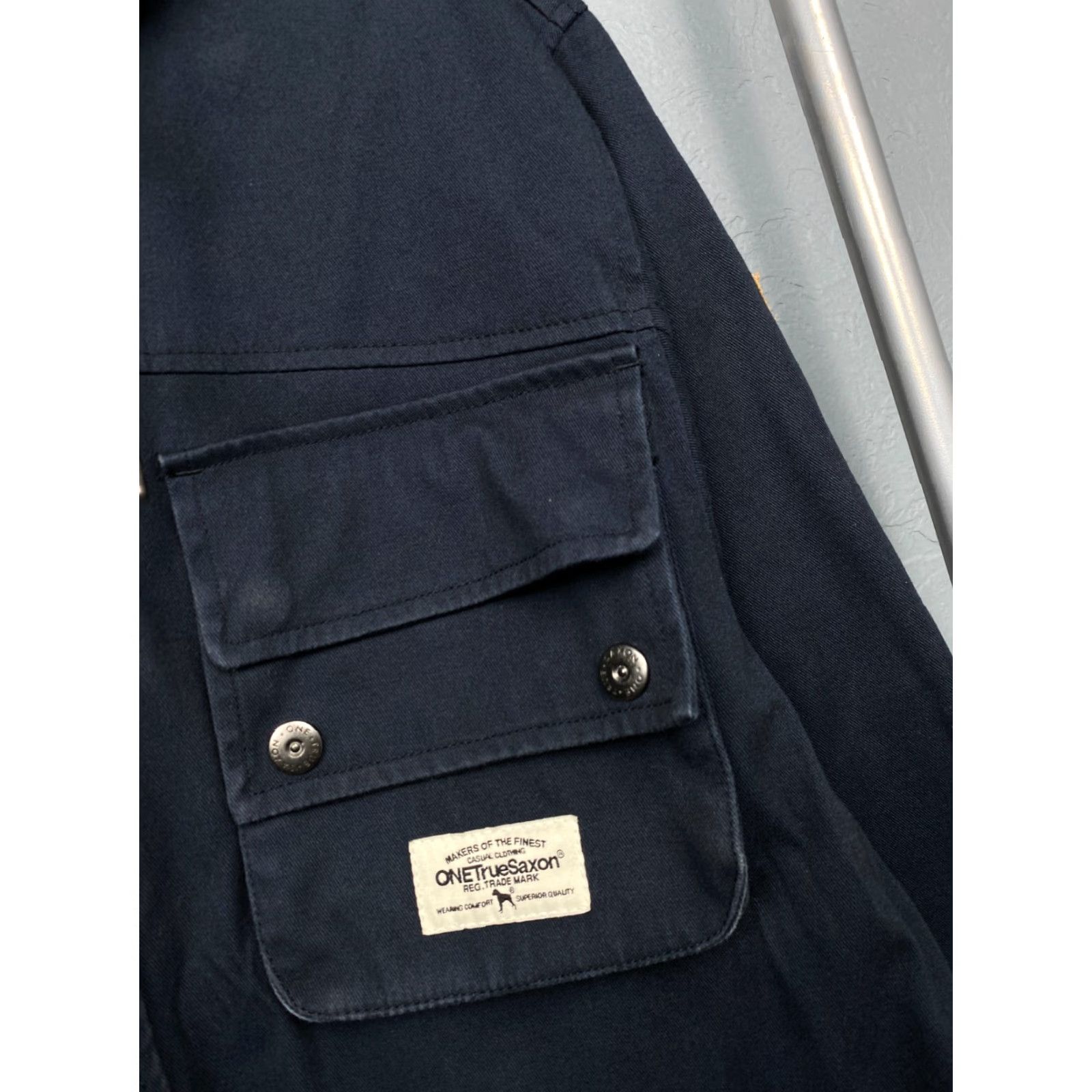 Vintage One True Saxon Vintage Mens Jacket Waterproof Multi Pocket XL Blue - Military Style Size US XL / EU 56 / 4 - 3 Thumbnail