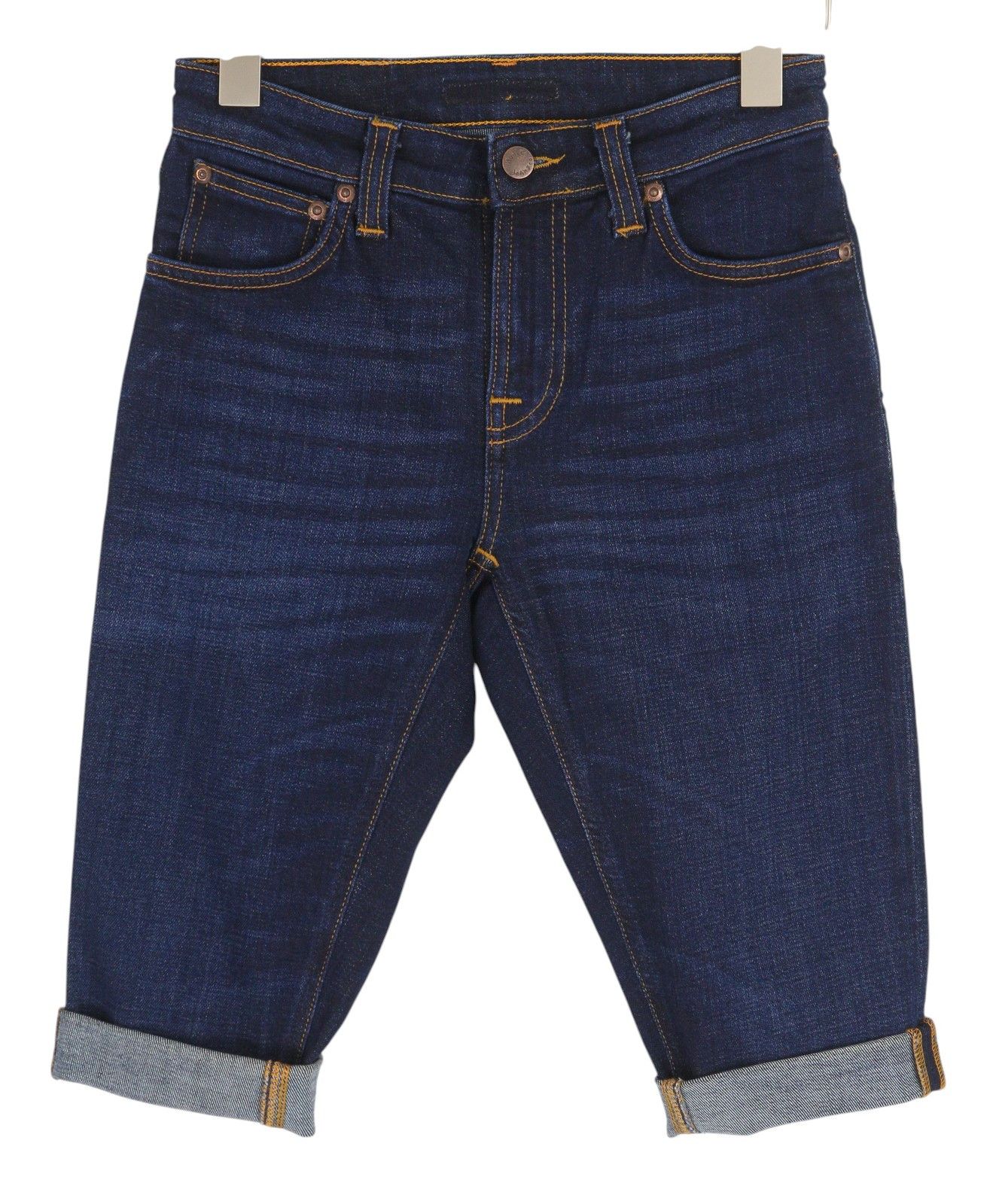 Nudie Jeans SKINNY LIN W27 Washed Denim Blue Zip Shorts 83833 Size 27" / US 4 / IT 40 - 1 Thumbnail