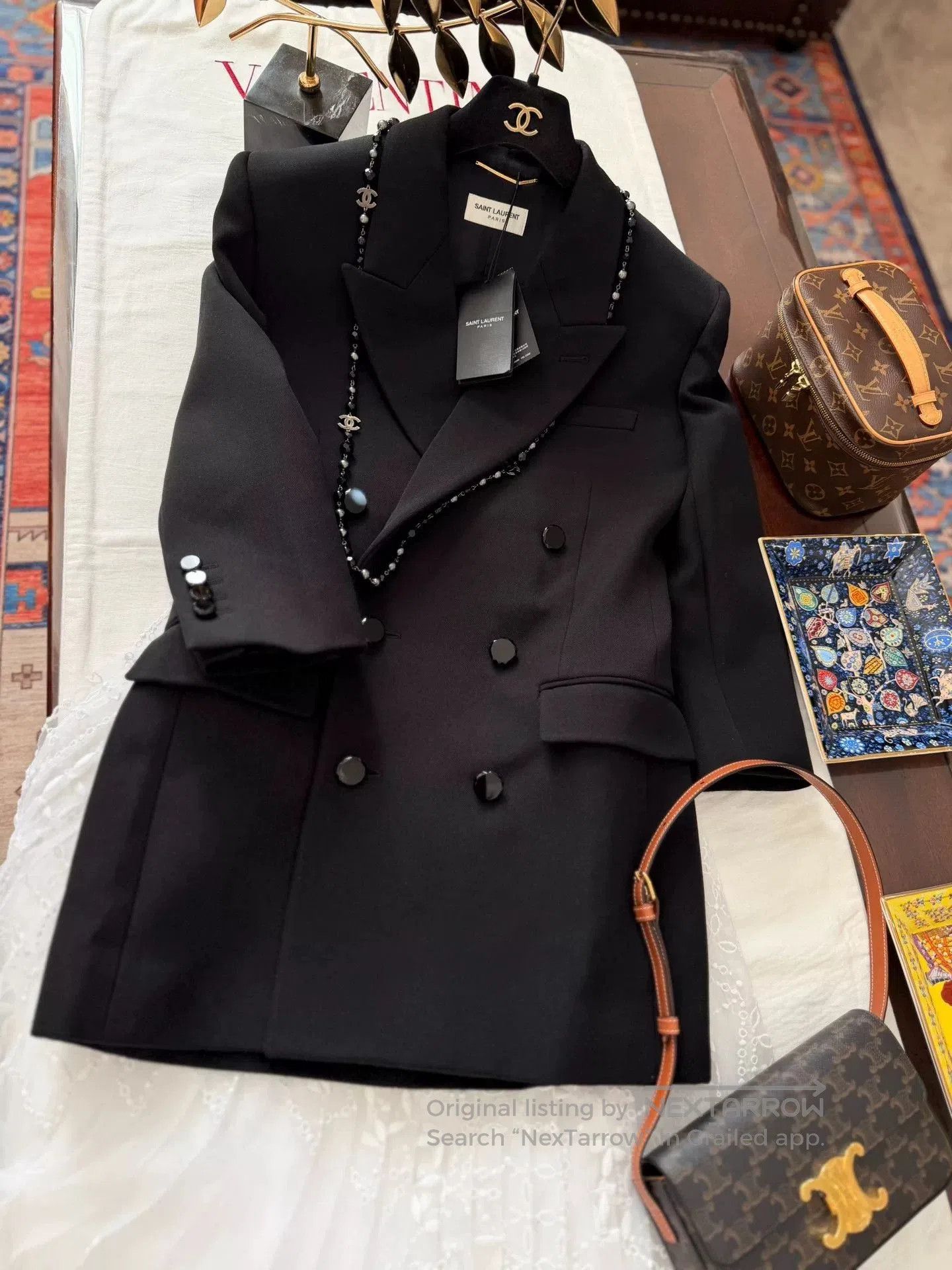 Saint Laurent Paris Saint Laurent Black Double. Size M / US 6-8 / IT 42-44 - 1 Thumbnail