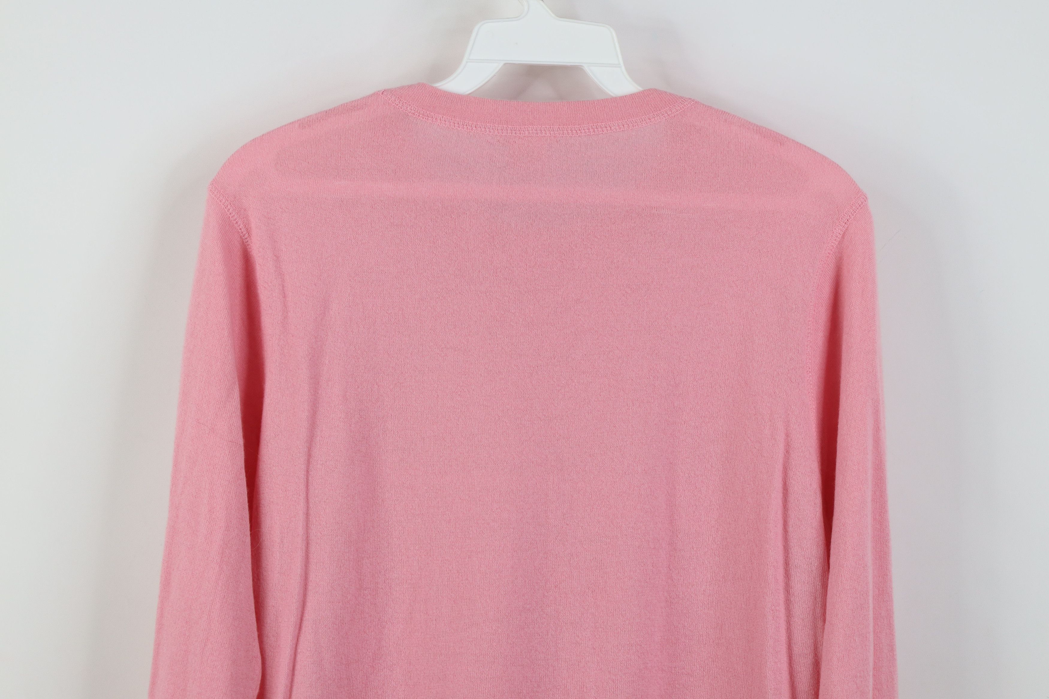 Vintage Vintage 90s Streetwear Cashmere Knit Crewneck Sweater Pink Size L / US 10 / IT 46 - 12 Thumbnail
