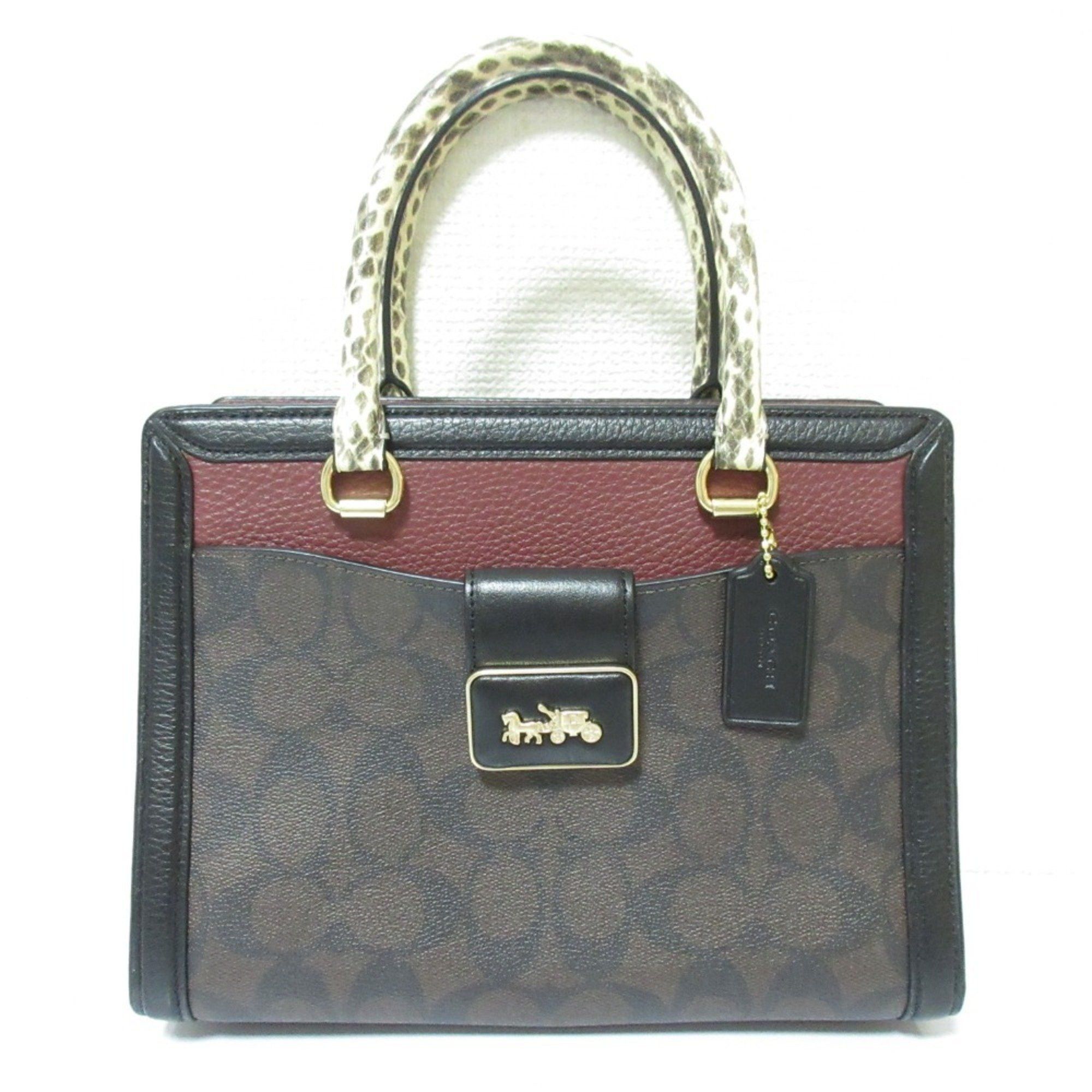 Coach Grace Carryall Signature 2Way Handbag Shoulder Bag Cd701 Multicolor Women's in Black