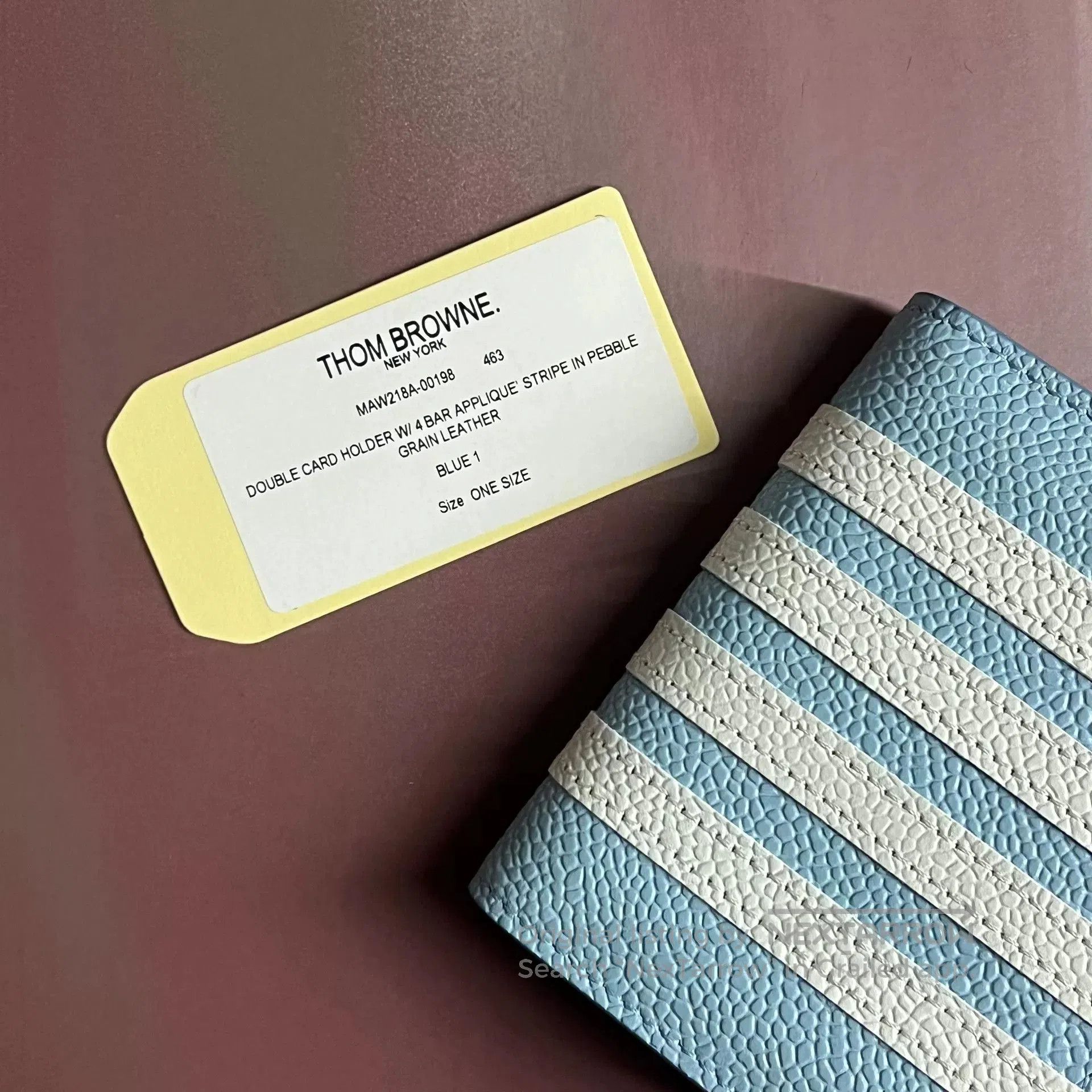Thom Browne Thombrowne Light Blue Leather Wallet. Size ONE SIZE - 1 Thumbnail