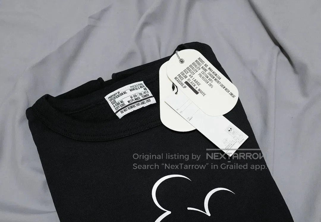NEXUSVII black mickey crew neck sweatshirt by nexusvii. Size US L / EU 52-54 / 3 - 4 Thumbnail