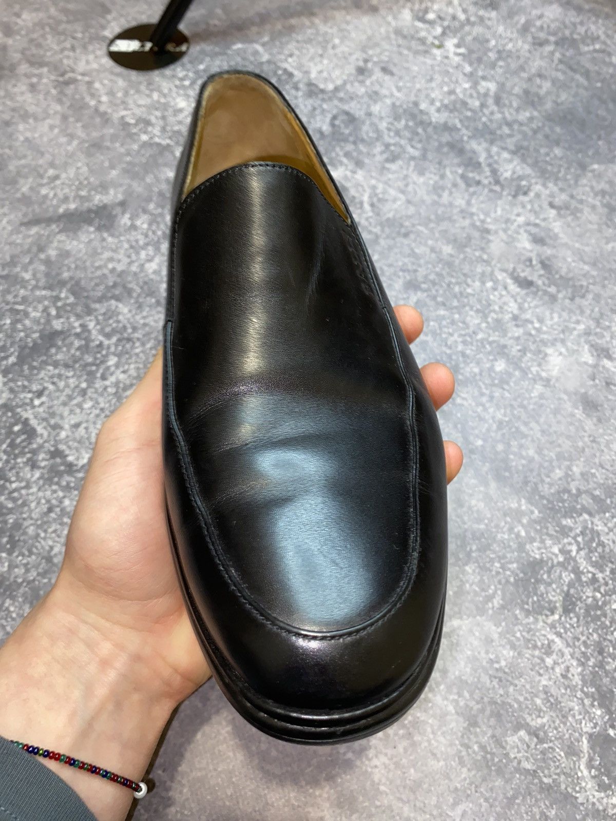 Bally Leather Slip On Loafers