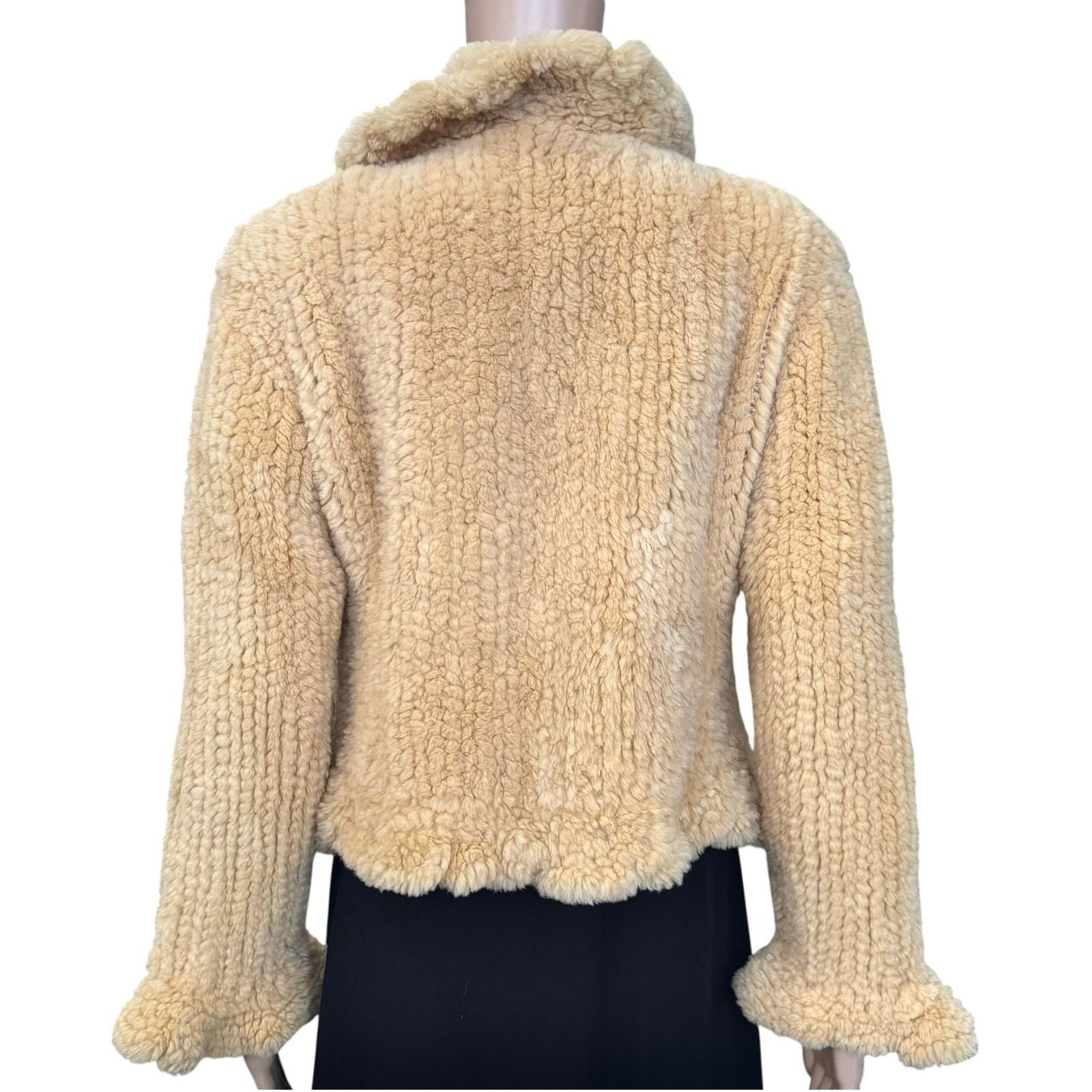 Salvatore Ferragamo Ferragamo Shearling Ruffle Jacket Size S / US 4 / IT 40 - 2 Thumbnail