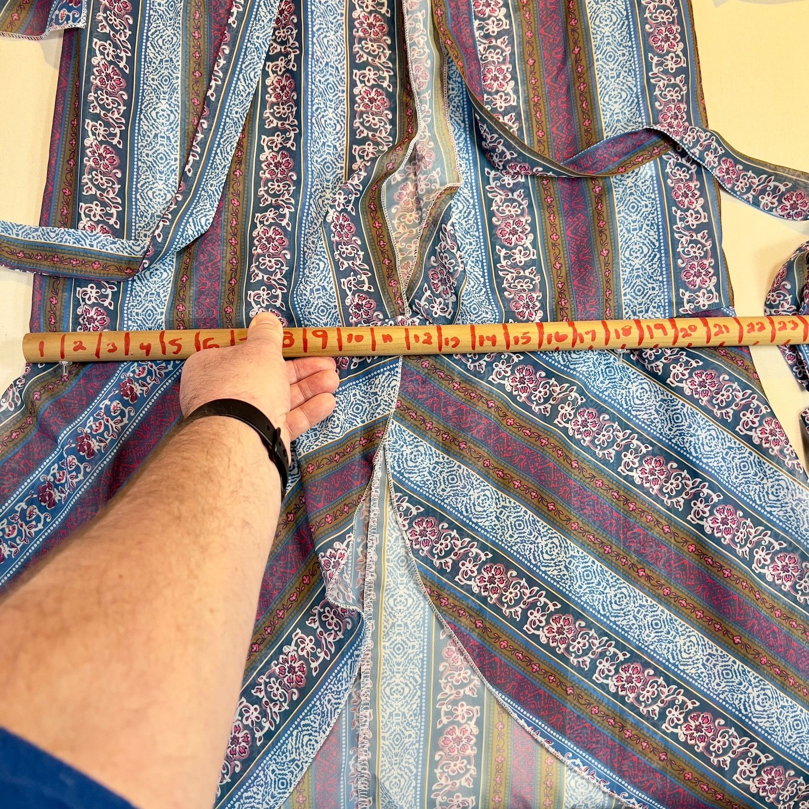 Other Beach Cover-Up Bohemian Boho Paisley Blue Purple Long Belts Size ONE SIZE - 7 Thumbnail