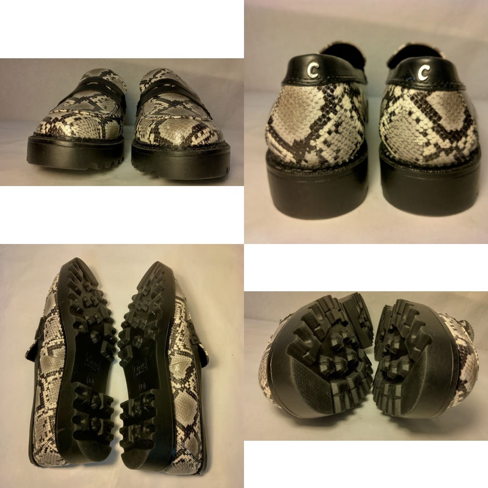 Sam Edelman Sam Edelman Circus Desmond Loafers Women 10 M Faux Snake Skin Black Gray Slip On Flat Size US 10 / IT 40 - 8 Thumbnail
