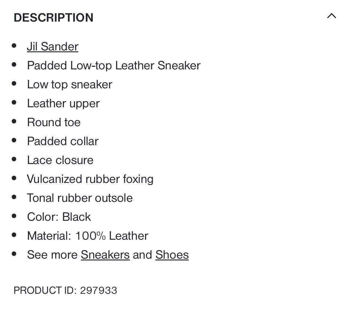Jil Sander Men’s Jil Sander Padded Leather Low Top Sneaker Sz 42 Size US 9 / EU 42 - 13 Thumbnail