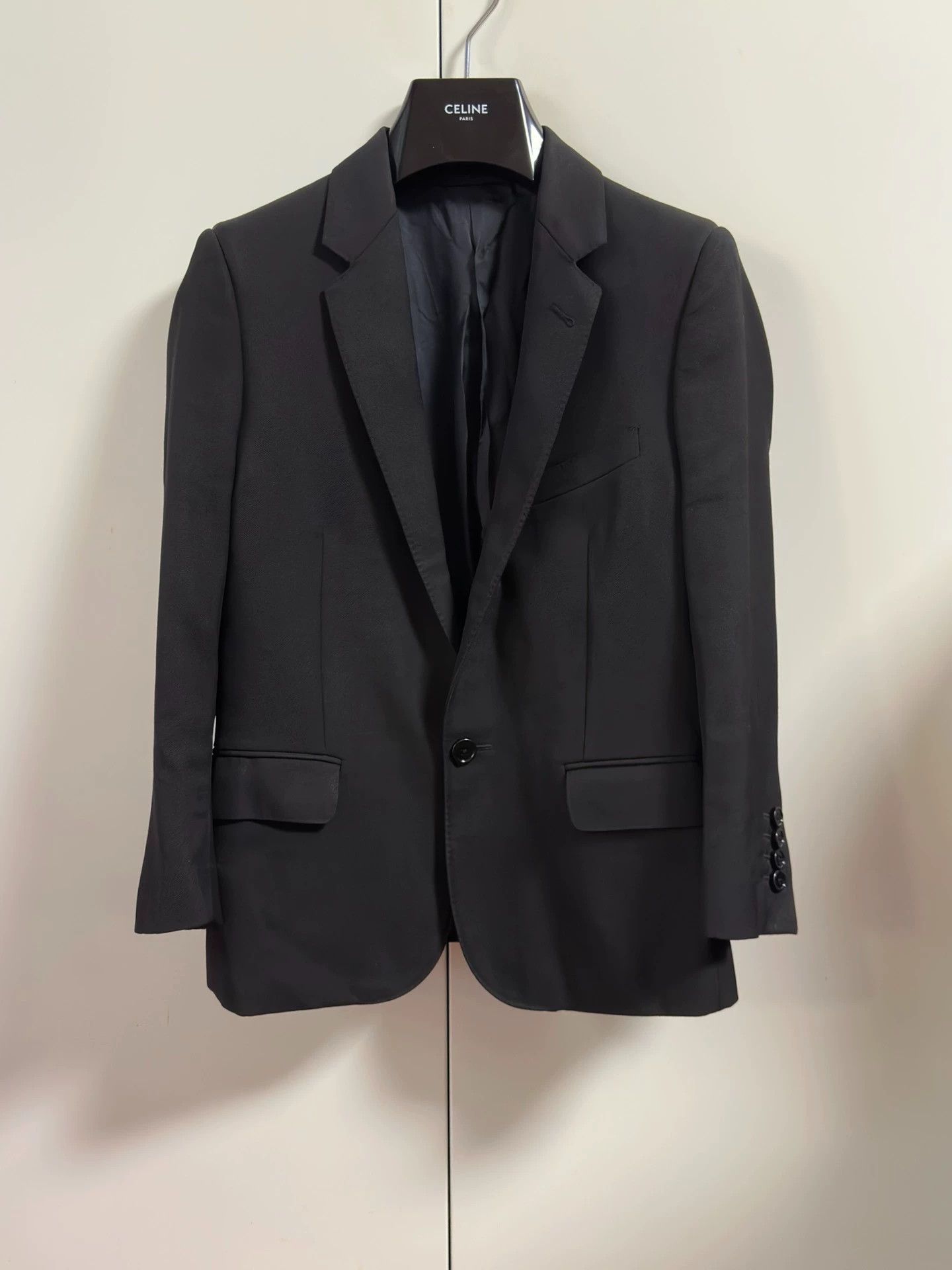 Celine CELINE Women's Black Basic Suit Jacket, Celine Wool Blazer Size S / US 4 / IT 40 - 1 Thumbnail