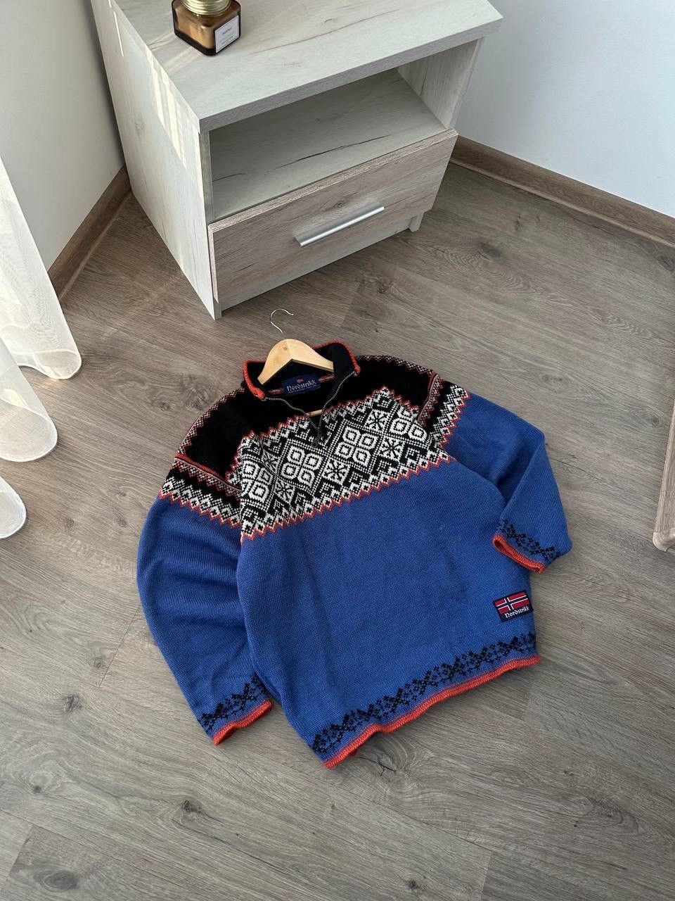 Vintage Vintage Nordstrikk Norway Wool Knit Blue Sweater Size US M / EU 48-50 / 2 - 7 Thumbnail