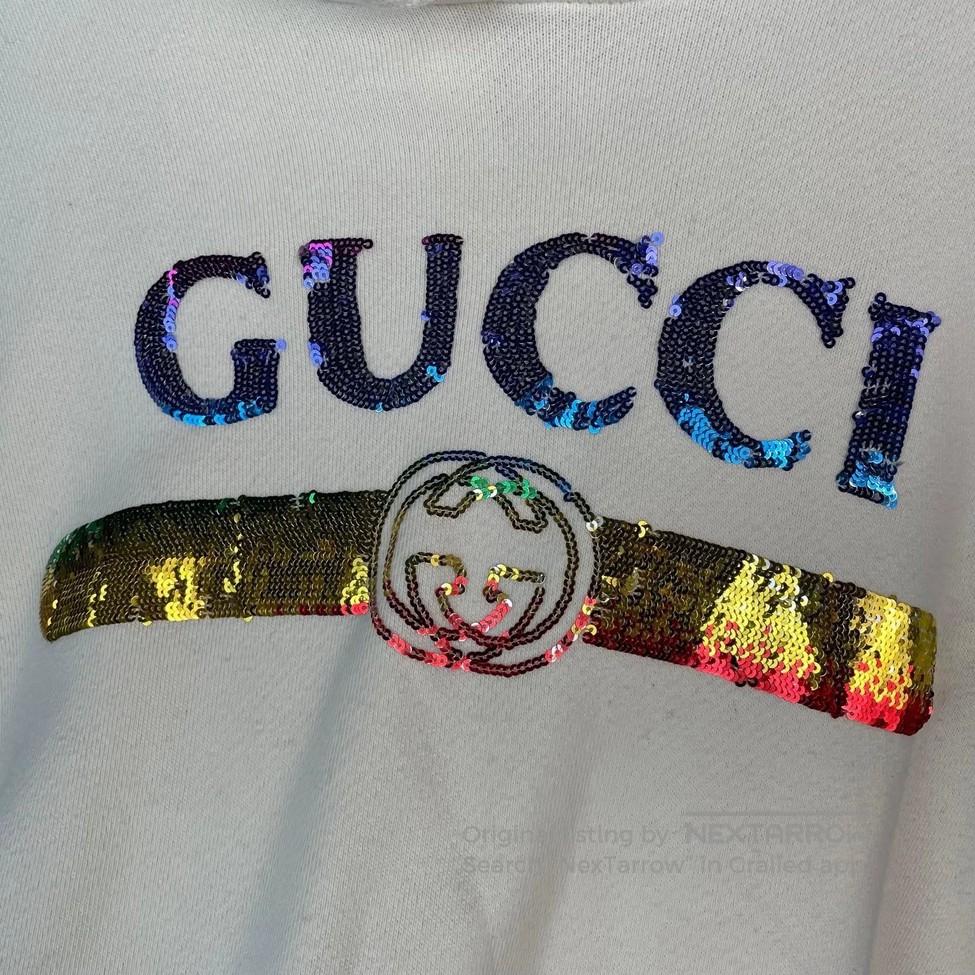 Gucci Guicci Hooded sweatshirt in beige| Size US XXS / EU 40 - 2 Thumbnail