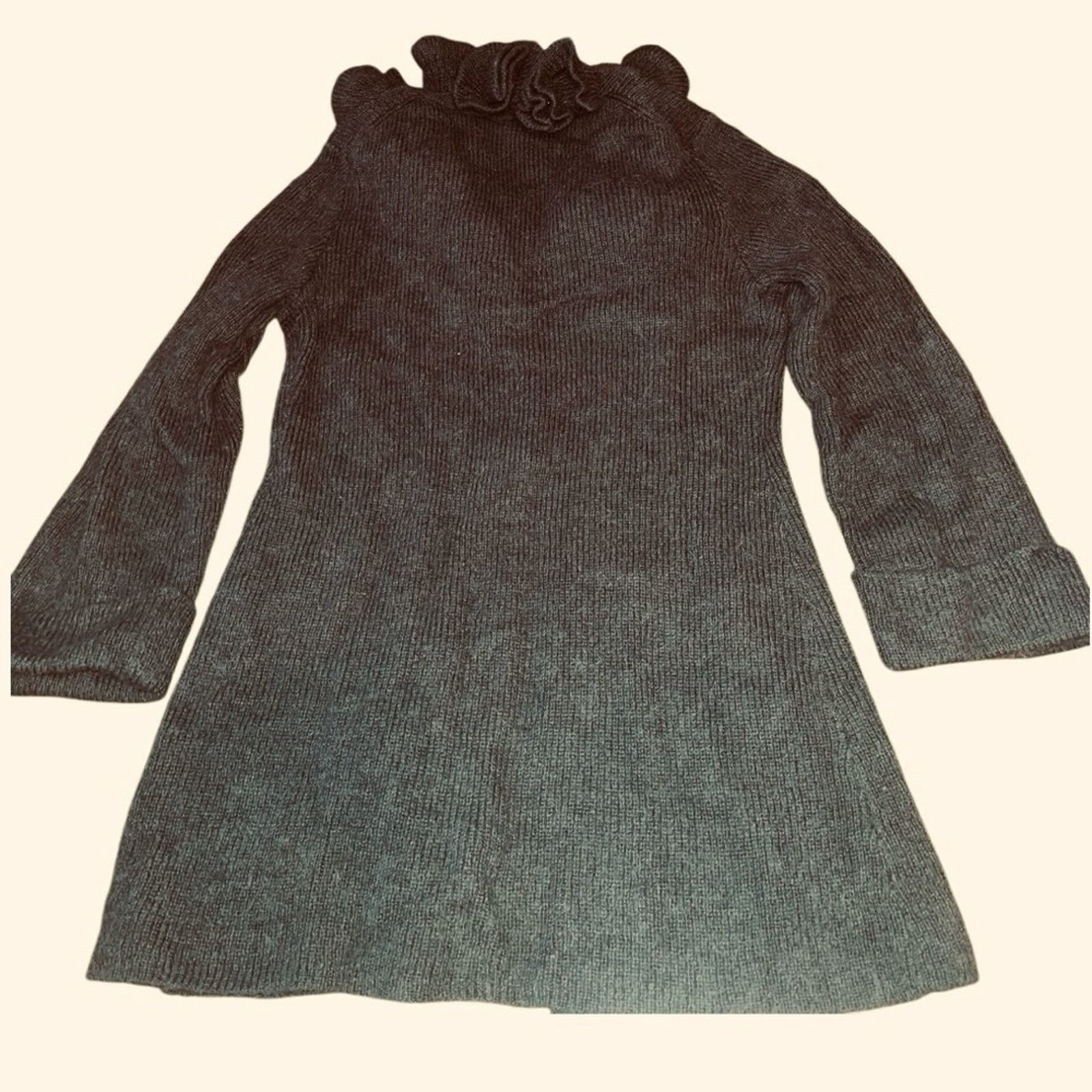 The Unbranded Brand Soft Surroundings 1 button rosette alpaca blend cardigan, M Size M / US 6-8 / IT 42-44 - 2 Thumbnail