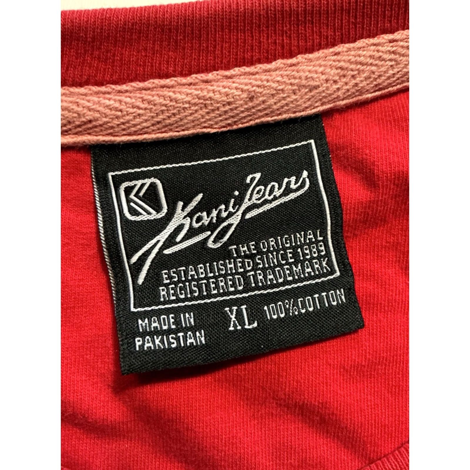 Karl Kani VINTAGE Karl Kani The Art Original Godfather Peace One Love Graphic T-Shirt XL Red Mens Size US XL / EU 56 / 4 - 6 Thumbnail