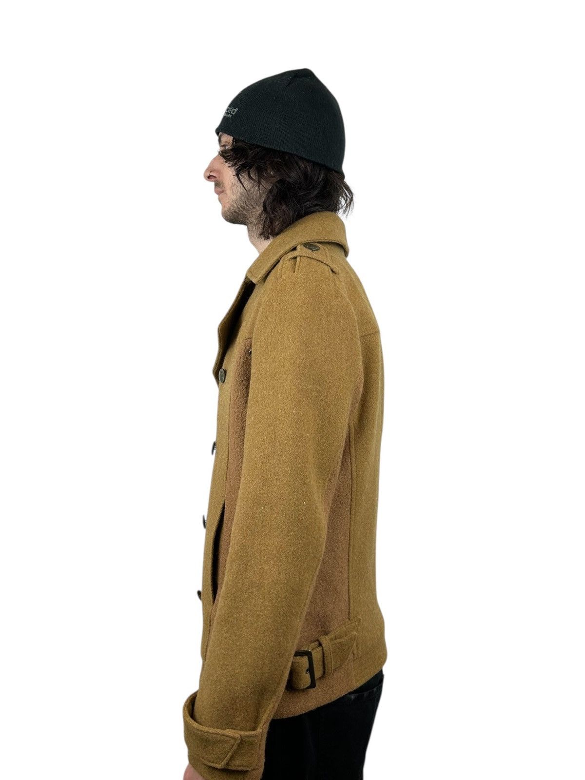 PPFM PPFM Double Breasted Officer Cut Brushed Wool Peacoat (L) Size US L / EU 52-54 / 3 - 5 Thumbnail