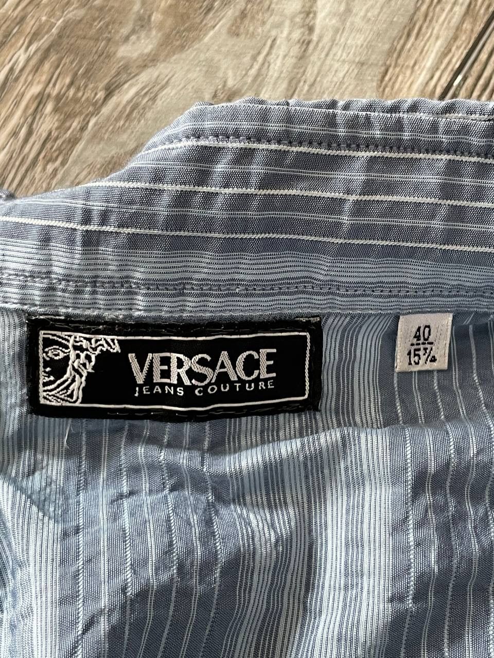 Versace × Versace Jeans Couture × Vintage Rare vintage stripe embroidered logo Versace shirt Size US M / EU 48-50 / 2 - 4 Thumbnail