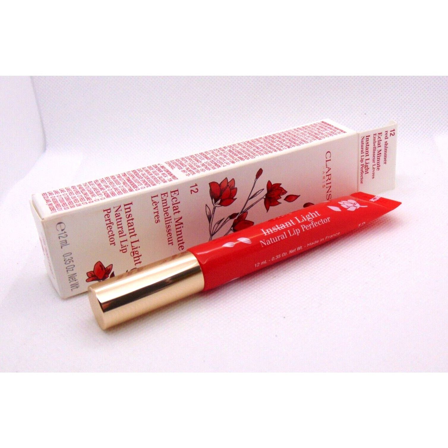Other CLARINS INSTANT LIGHT Perfector Lip Gloss Red 0.35oz #12 Size ONE SIZE - 3 Thumbnail