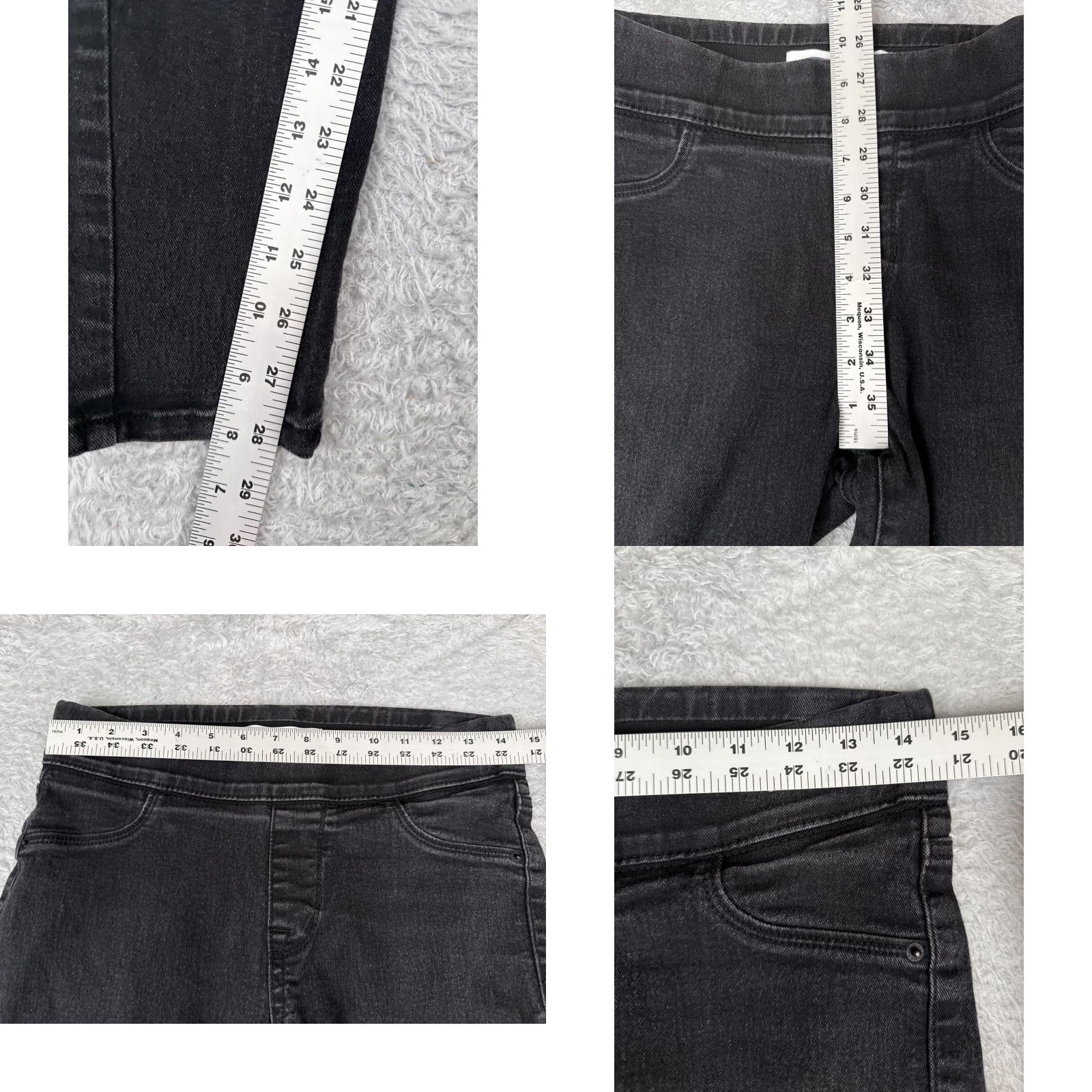 Old Navy Old Navy Jeans Womens 6 Black Denim Pull On Super Skinny Mid Rise Cotton 29x28 Size 28" / US 6 / IT 42 - 8 Thumbnail
