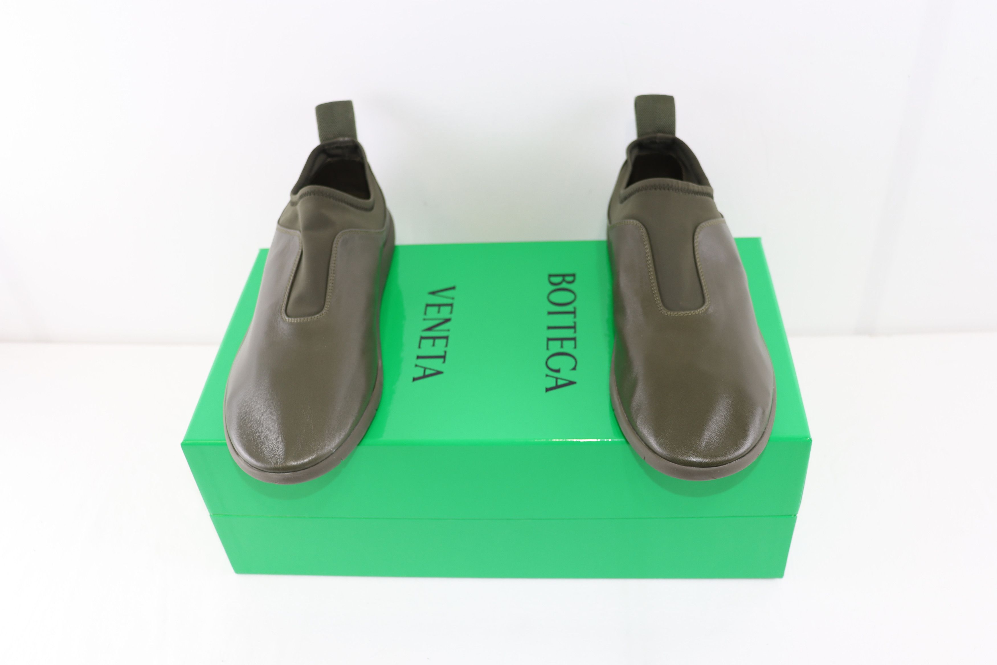 Bottega Veneta o1rshd1 Lagoon Nappa/Antares Fabric Sneakers in Seaweed Size US 8 / EU 41 - 12 Thumbnail