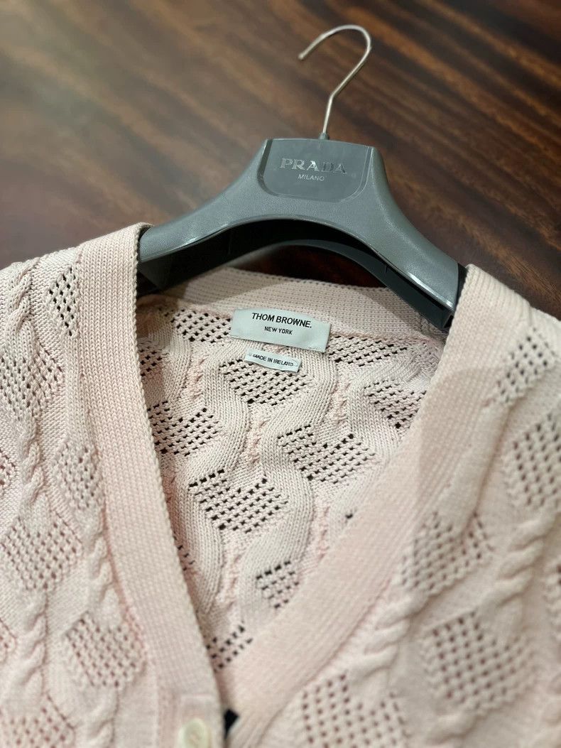 Thom Browne Thom Browne Pink short-sleeve knit Size S / US 4 / IT 40 - 4 Thumbnail