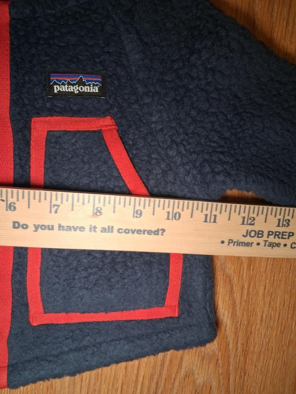 Patagonia Patagonia Deep Pile Fleece Jacket 3-6M Blue Hood Buttons Size ONE SIZE - 8 Thumbnail