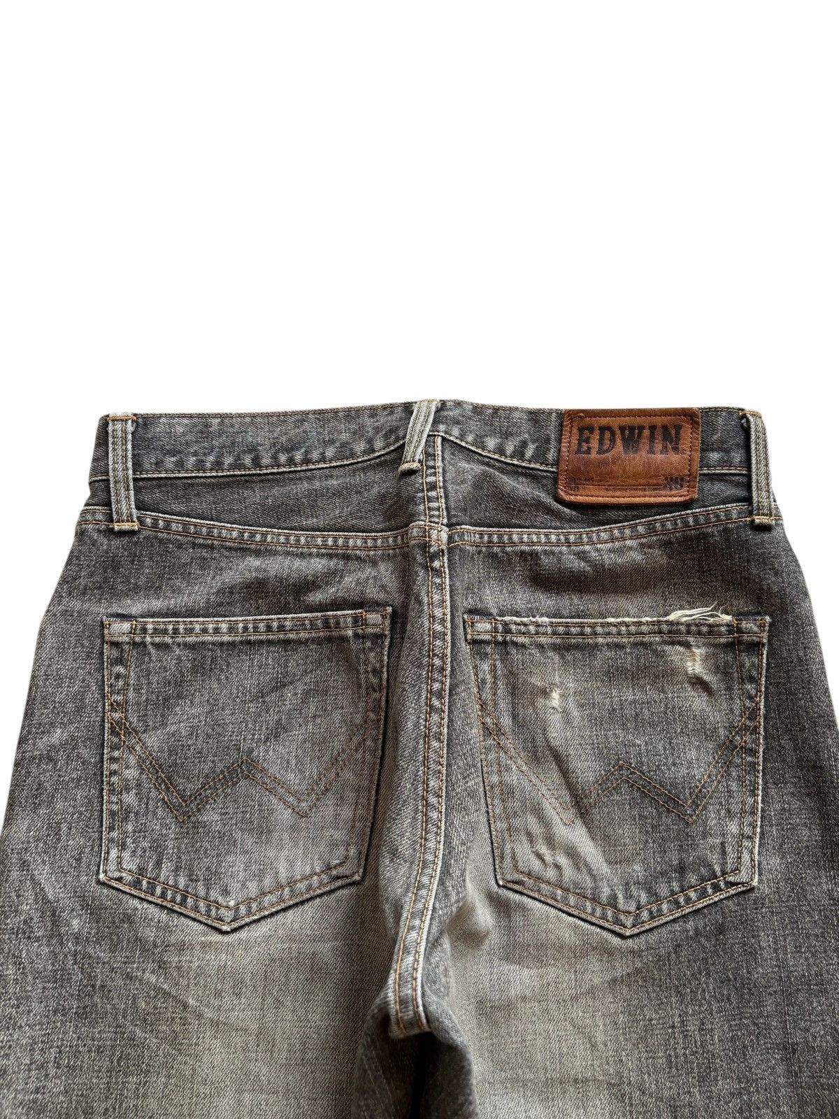 Edwin × Japanese Brand × Kapital Exclusive Vintage Edwin Mud Wash Distressed Rip Baggy Jean Size US 30 / EU 46 - 8 Thumbnail