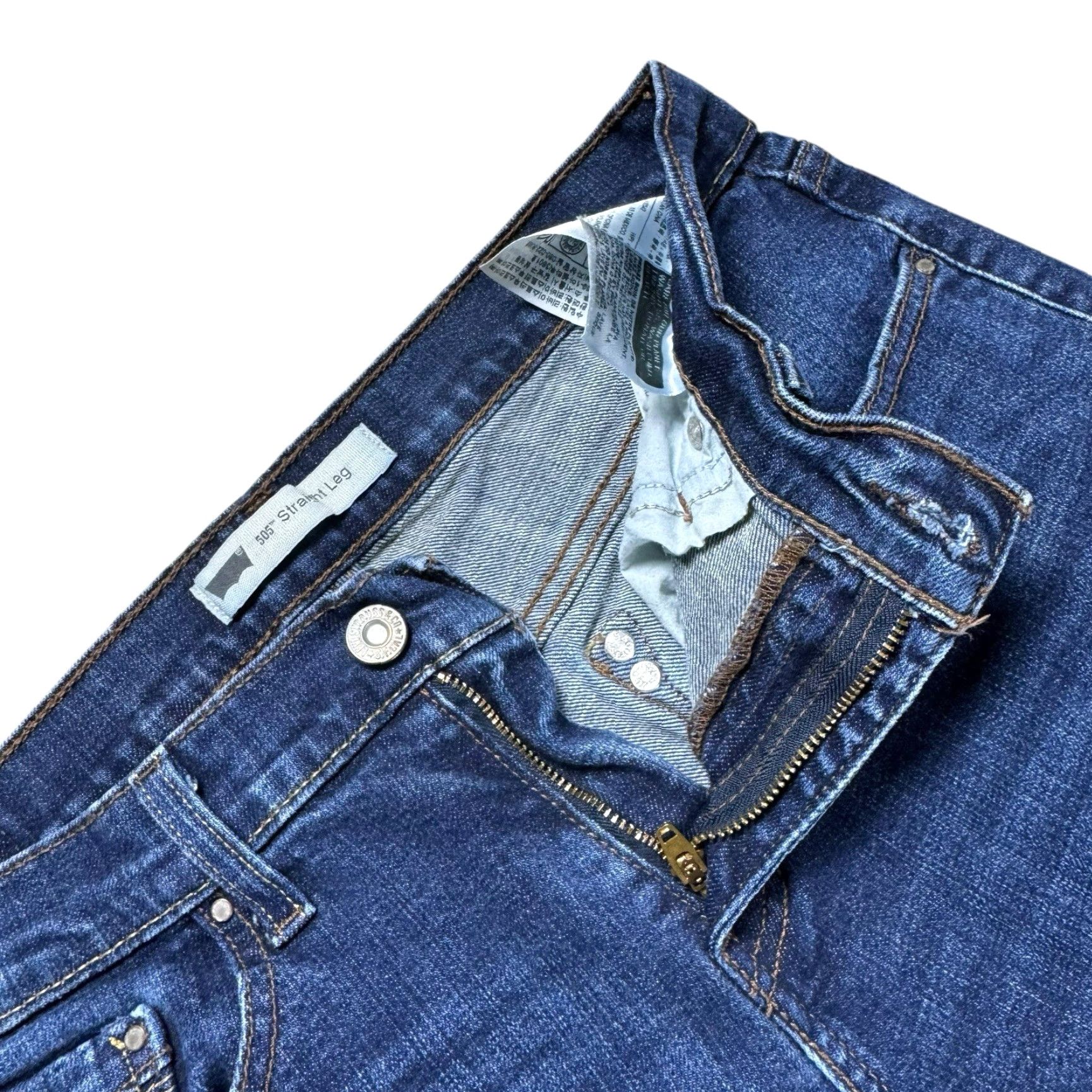 Levi's Levi's 505 Straight Jeans Women 28 Blue Denim Mid Rise Dark Wash 5-Pocket Size 28" / US 6 / IT 42 - 6 Thumbnail