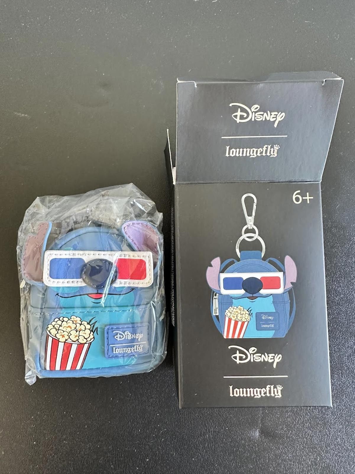 Other NIB Loungefly Disney Stitch Popcorn Mini Backpack Bag Clip Size ONE SIZE - 1 Thumbnail